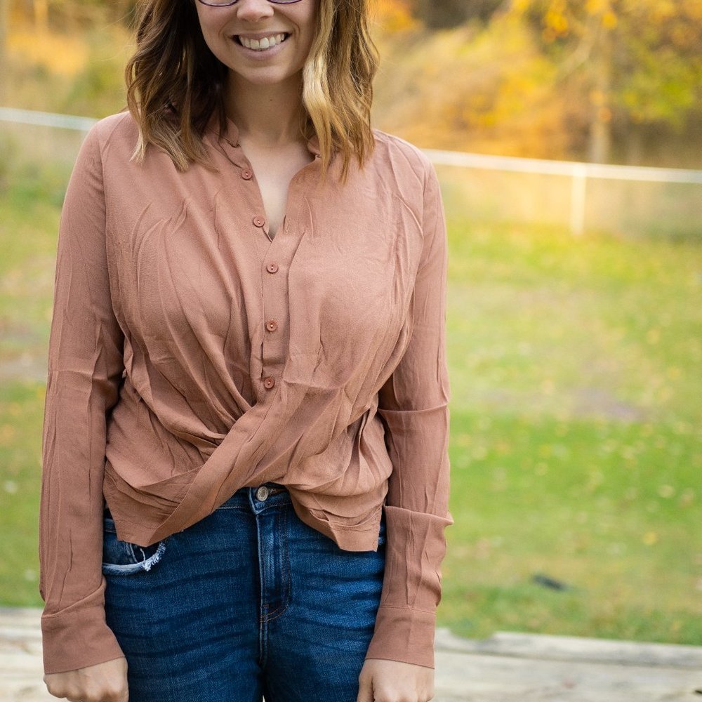Dressy Crop Top, button up